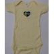 Baby Onesie - Swedish Heart on Yellow